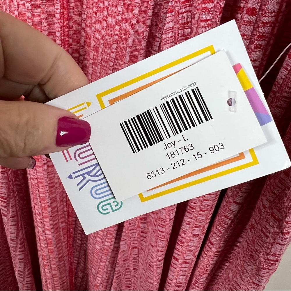 LulaRoe Joy Red Long Vest L NWT - Picture 5 of 9